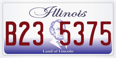 IL license plate B235375