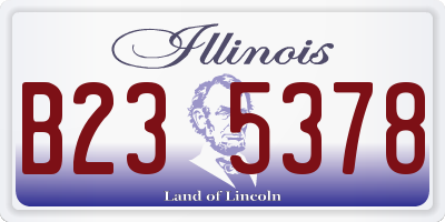 IL license plate B235378