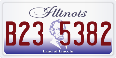 IL license plate B235382