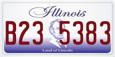 IL license plate B235383