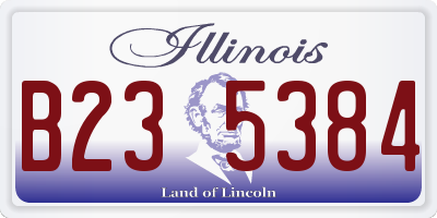 IL license plate B235384
