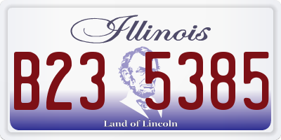 IL license plate B235385