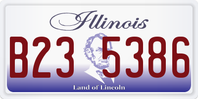 IL license plate B235386