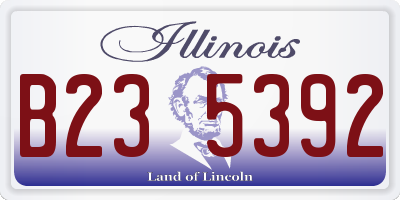 IL license plate B235392