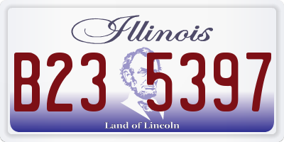 IL license plate B235397