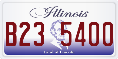 IL license plate B235400