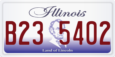 IL license plate B235402