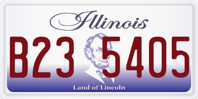 IL license plate B235405