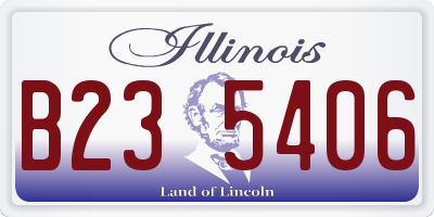 IL license plate B235406