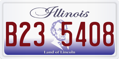 IL license plate B235408