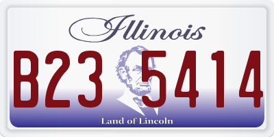 IL license plate B235414