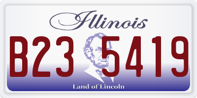 IL license plate B235419
