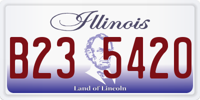 IL license plate B235420
