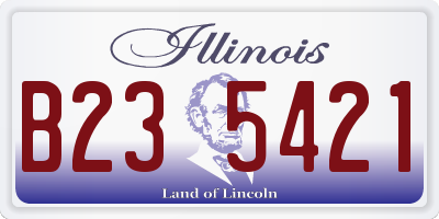 IL license plate B235421