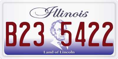 IL license plate B235422
