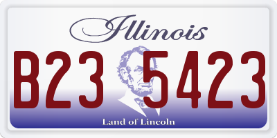 IL license plate B235423