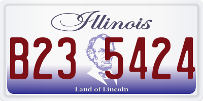 IL license plate B235424