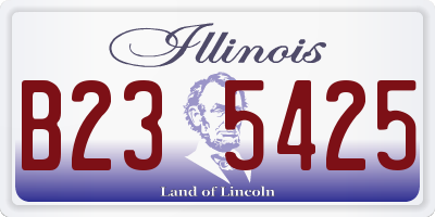 IL license plate B235425