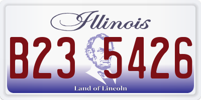 IL license plate B235426