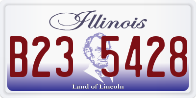 IL license plate B235428
