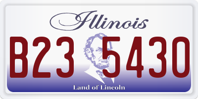IL license plate B235430