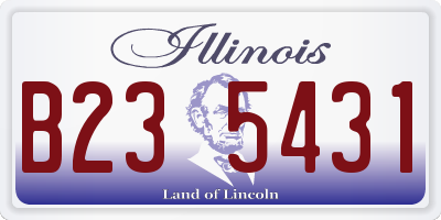 IL license plate B235431