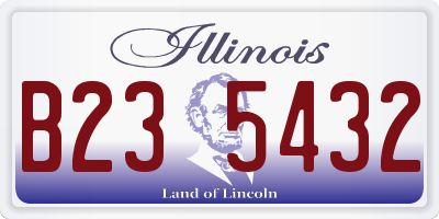 IL license plate B235432