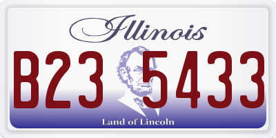 IL license plate B235433