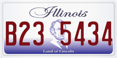 IL license plate B235434