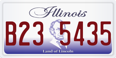 IL license plate B235435