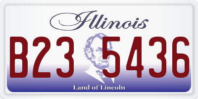 IL license plate B235436