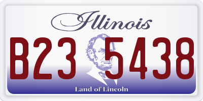 IL license plate B235438