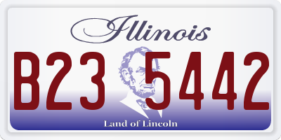 IL license plate B235442