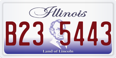 IL license plate B235443