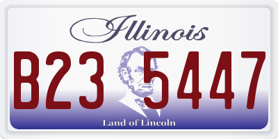 IL license plate B235447
