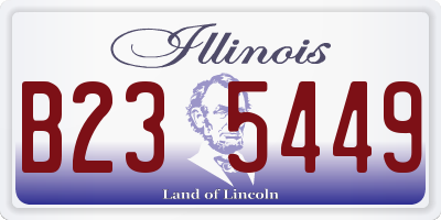 IL license plate B235449