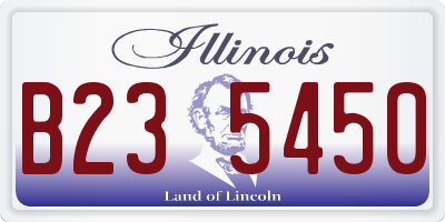 IL license plate B235450