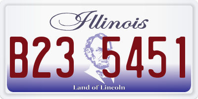 IL license plate B235451