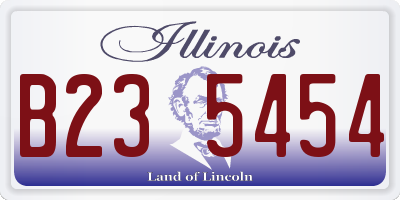 IL license plate B235454