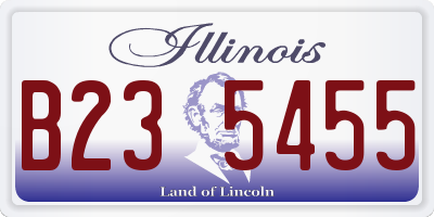 IL license plate B235455