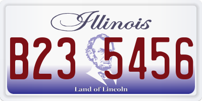 IL license plate B235456