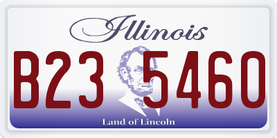 IL license plate B235460