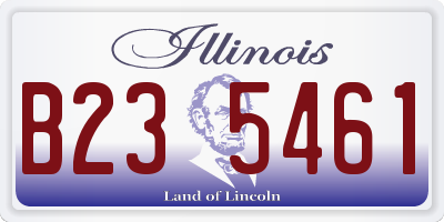 IL license plate B235461