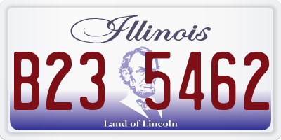 IL license plate B235462