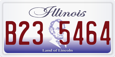 IL license plate B235464
