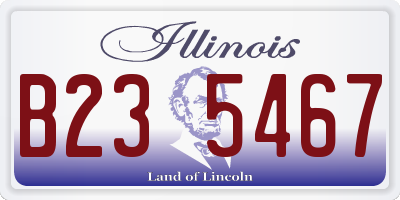 IL license plate B235467