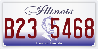 IL license plate B235468