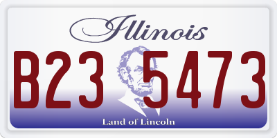 IL license plate B235473