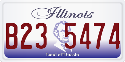 IL license plate B235474