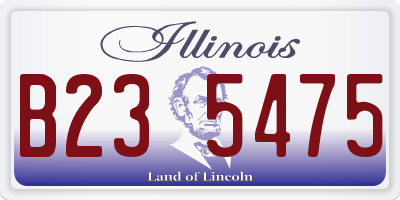 IL license plate B235475